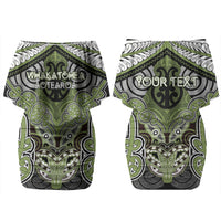Aotearoa Iwi Whakatohea Personalised Couples Matching Off Shoulder Short Dress and Long Sleeve Button Shirt Maori Kowhaiwhai Pattern