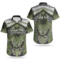 Aotearoa Iwi Whakatohea Personalised Couples Matching Puletasi and Hawaiian Shirt Maori Kowhaiwhai Pattern