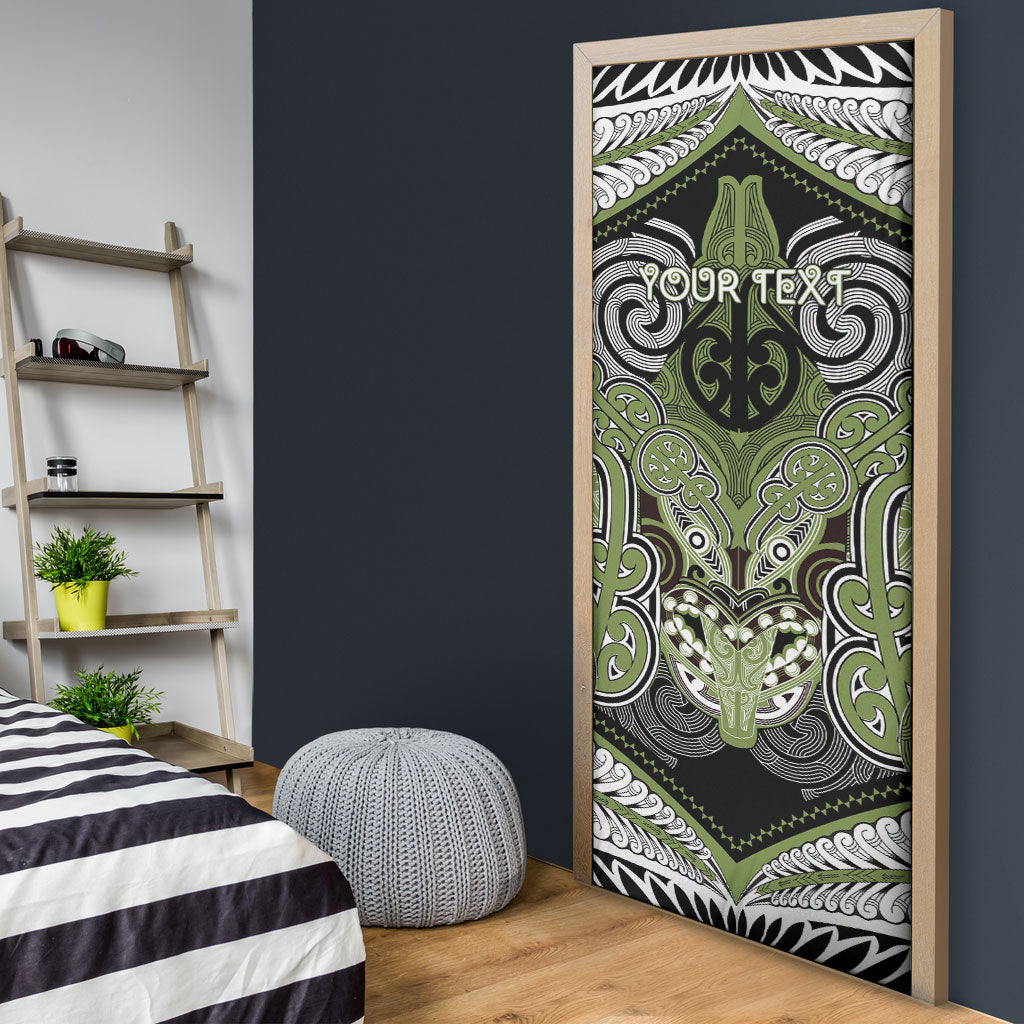 Aotearoa Iwi Whakatohea Personalised Door Cover Maori Kowhaiwhai Pattern