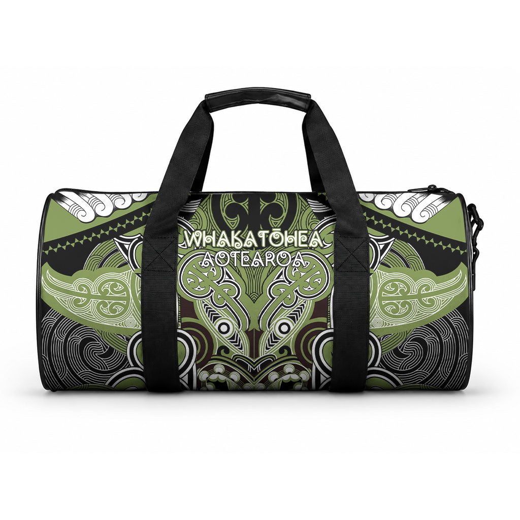 Aotearoa Iwi Whakatohea Duffle Bag Maori Kowhaiwhai Pattern