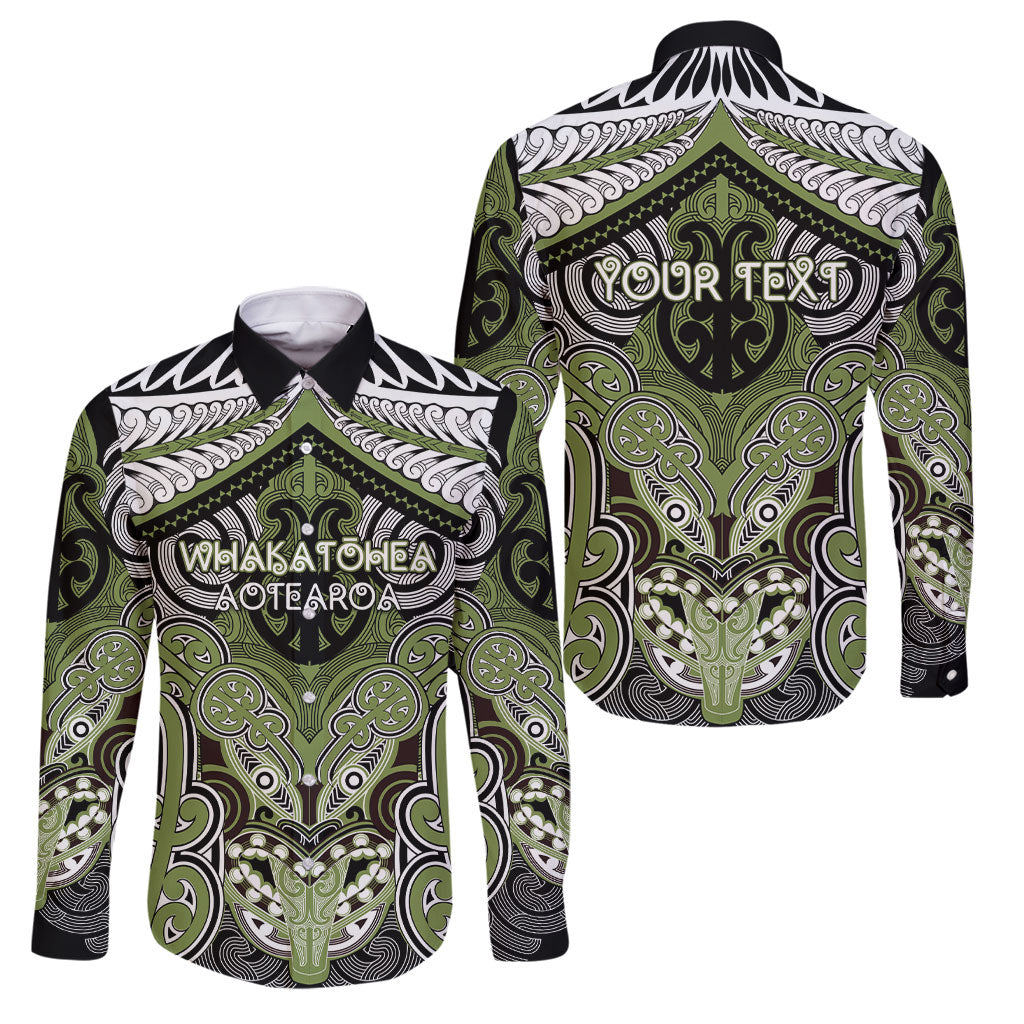 Aotearoa Iwi Whakatohea Personalised Family Matching Long Sleeve Bodycon Dress and Hawaiian Shirt Maori Kowhaiwhai Pattern
