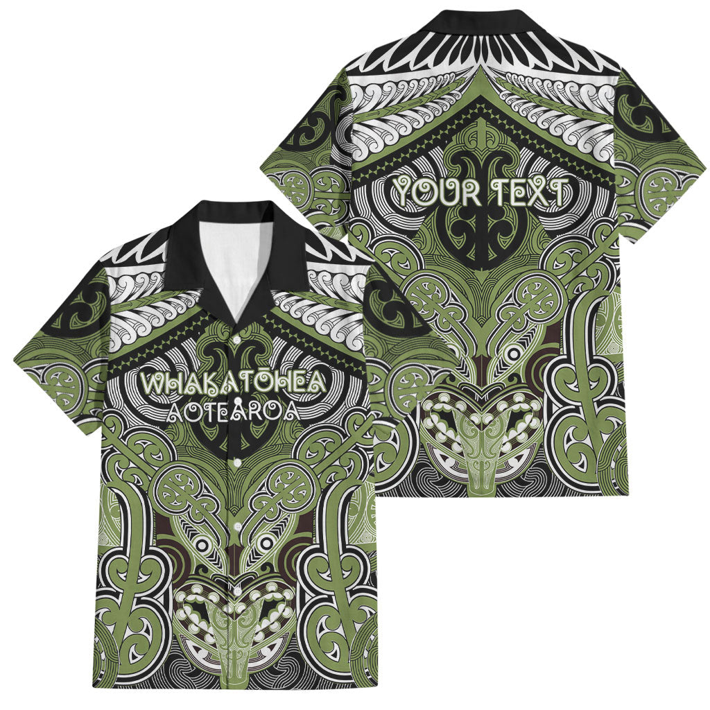 Aotearoa Iwi Whakatohea Personalised Family Matching Tank Maxi Dress and Hawaiian Shirt Maori Kowhaiwhai Pattern