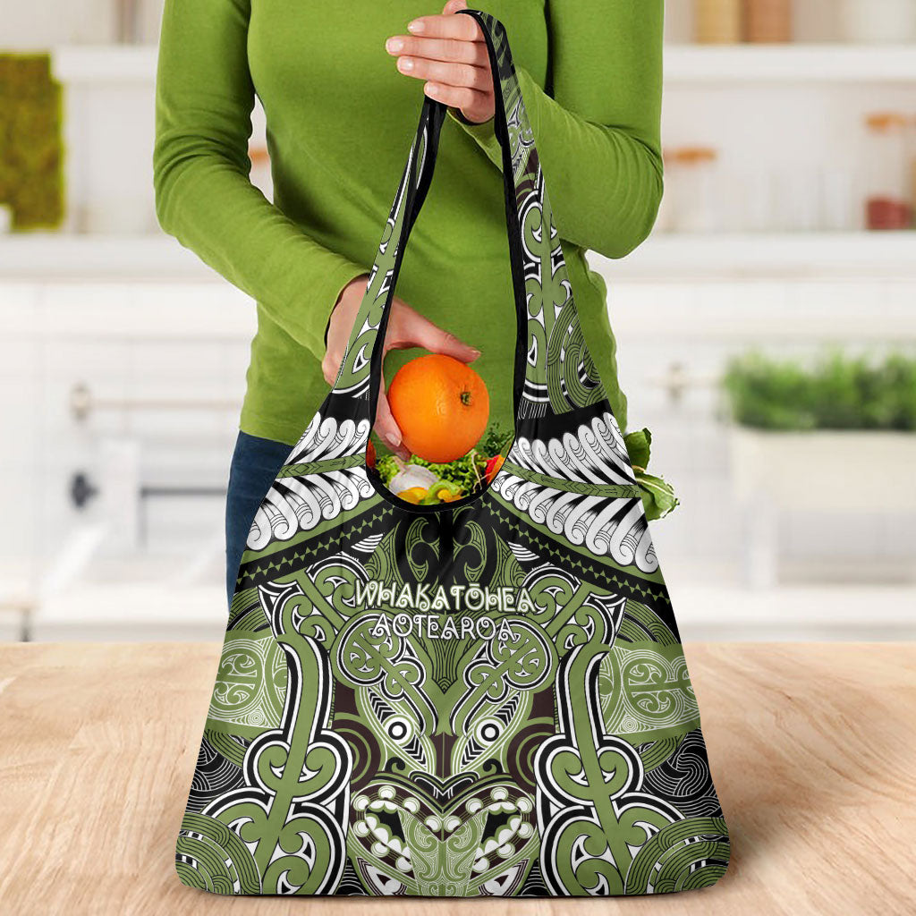 Aotearoa Iwi Whakatohea Grocery Bag Maori Kowhaiwhai Pattern