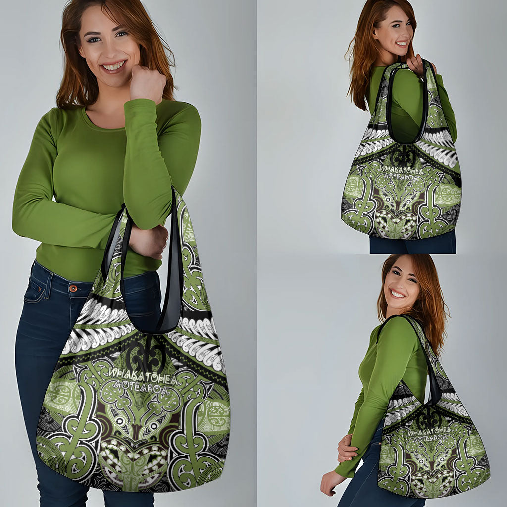 Aotearoa Iwi Whakatohea Grocery Bag Maori Kowhaiwhai Pattern