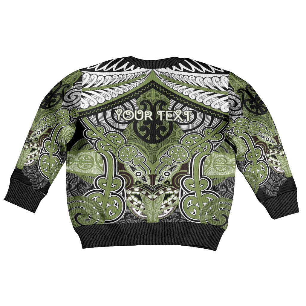 Aotearoa Iwi Whakatohea Personalised Kid Ugly Christmas Sweater Maori Kowhaiwhai Pattern