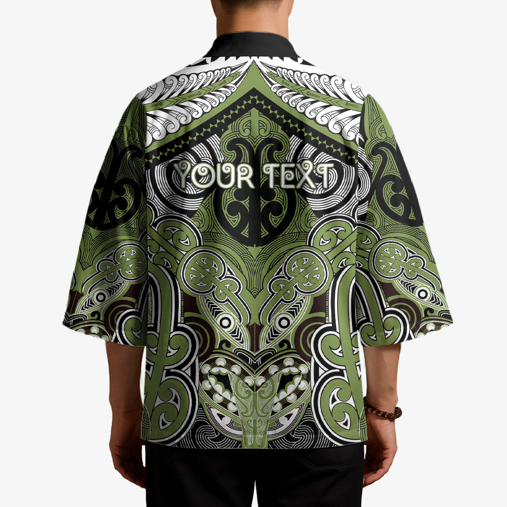 Aotearoa Iwi Whakatohea Personalised Kimono Maori Kowhaiwhai Pattern
