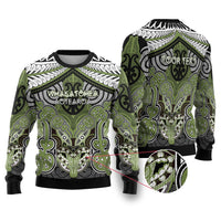 Aotearoa Iwi Whakatohea Personalised Ugly Christmas Sweater Maori Kowhaiwhai Pattern