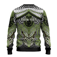 Aotearoa Iwi Whakatohea Personalised Ugly Christmas Sweater Maori Kowhaiwhai Pattern
