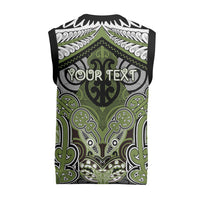 Aotearoa Iwi Whakatohea Personalised Christmas Knitted V-Neck Vest Maori Kowhaiwhai Pattern