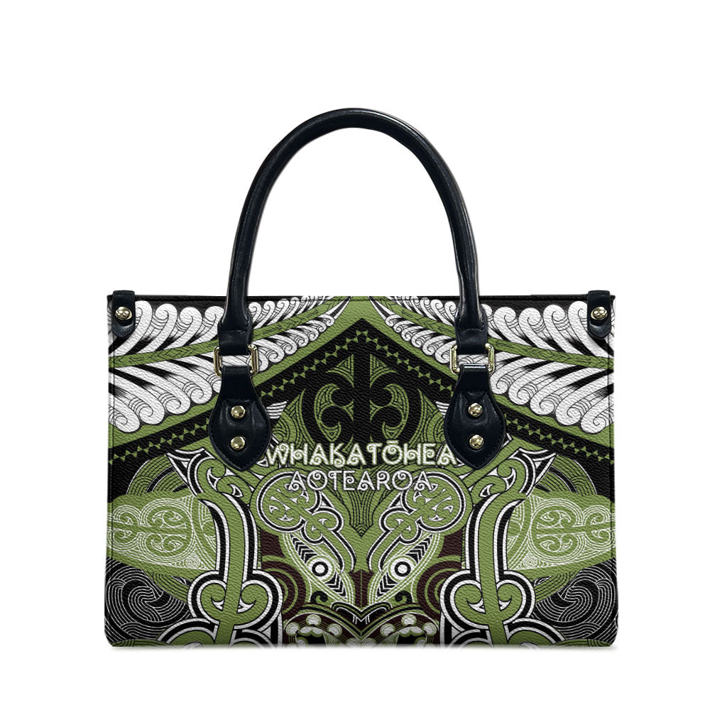 Aotearoa Iwi Whakatohea Leather Bag Maori Kowhaiwhai Pattern
