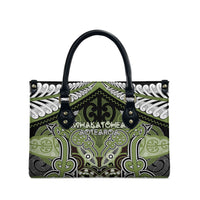 Aotearoa Iwi Whakatohea Leather Bag Maori Kowhaiwhai Pattern