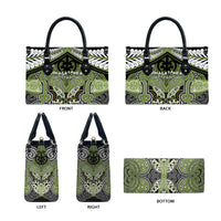 Aotearoa Iwi Whakatohea Leather Bag Maori Kowhaiwhai Pattern