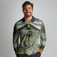 Aotearoa Iwi Whakatohea Personalised Long Sleeve Polo Shirt Maori Kowhaiwhai Pattern