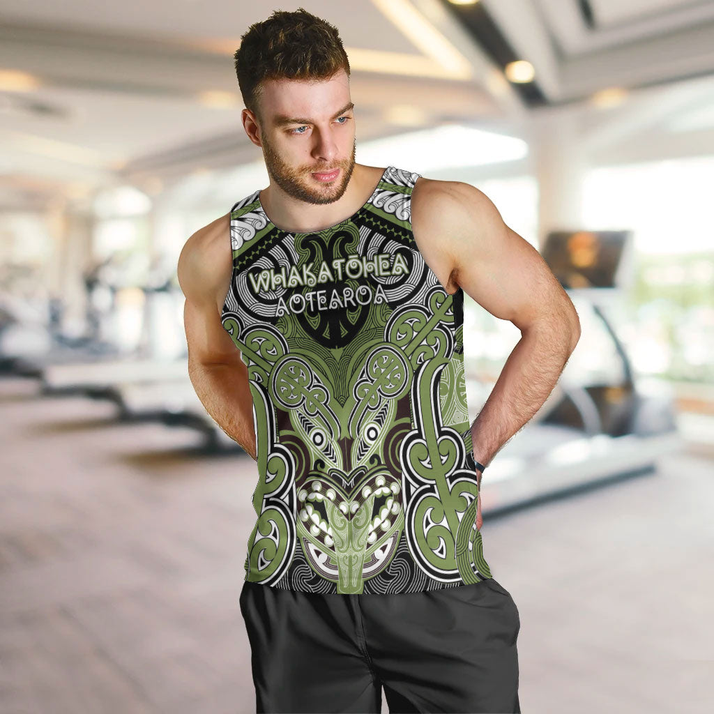 Aotearoa Iwi Whakatohea Personalised Men Tank Top Maori Kowhaiwhai Pattern