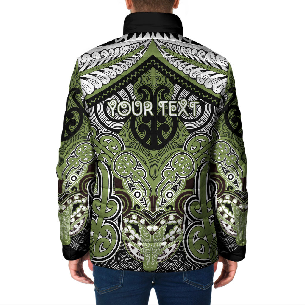 Aotearoa Iwi Whakatohea Personalised Padded Jacket Maori Kowhaiwhai Pattern