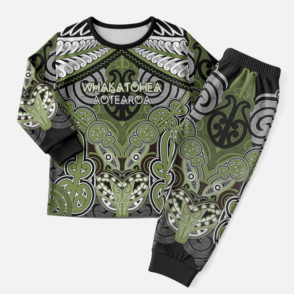 Aotearoa Iwi Whakatohea Personalised Christmas Pajama Set Maori Kowhaiwhai Pattern