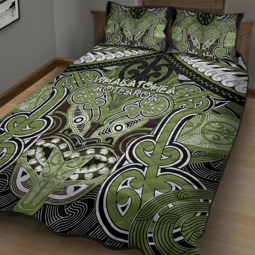 Aotearoa Iwi Whakatohea Quilt Bed Set Maori Kowhaiwhai Pattern