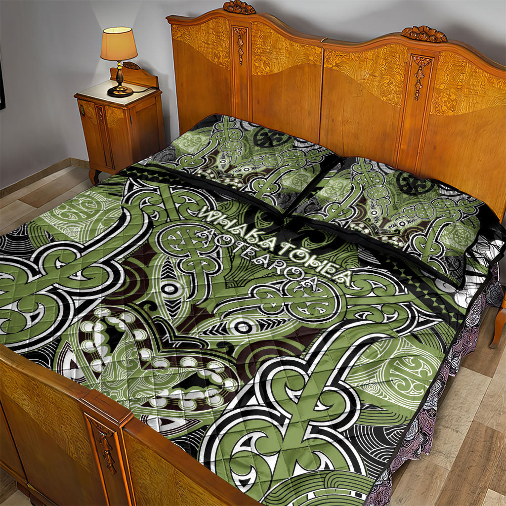 Aotearoa Iwi Whakatohea Quilt Bed Set Maori Kowhaiwhai Pattern