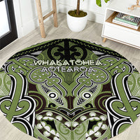 Aotearoa Iwi Whakatohea Round Carpet Maori Kowhaiwhai Pattern