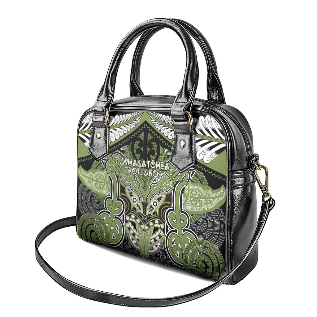 Aotearoa Iwi Whakatohea Shoulder Handbag Maori Kowhaiwhai Pattern