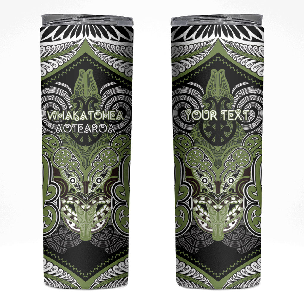 Aotearoa Iwi Whakatohea Personalised Skinny Tumbler Maori Kowhaiwhai Pattern