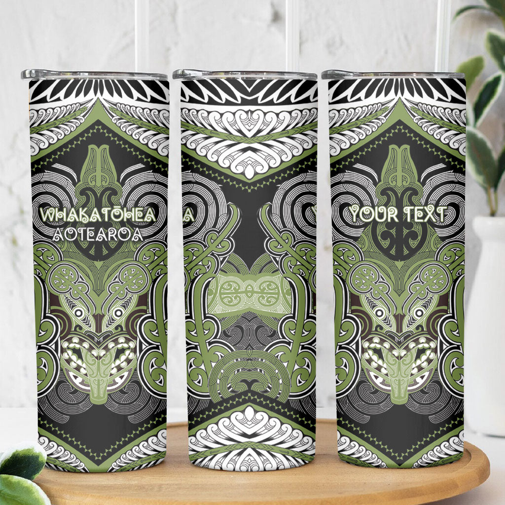 Aotearoa Iwi Whakatohea Personalised Skinny Tumbler Maori Kowhaiwhai Pattern