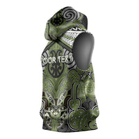 Aotearoa Iwi Whakatohea Personalised Sleeveless Hoodie Maori Kowhaiwhai Pattern
