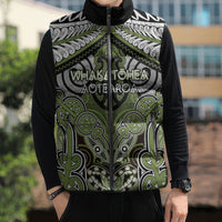 Aotearoa Iwi Whakatohea Personalised Sleeveless Puffer Jacket Maori Kowhaiwhai Pattern