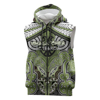 Aotearoa Iwi Whakatohea Personalised Sleeveless Zip Hoodie Maori Kowhaiwhai Pattern