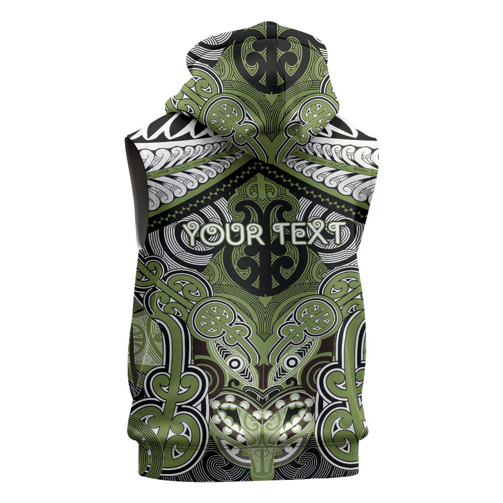 Aotearoa Iwi Whakatohea Personalised Sleeveless Zip Hoodie Maori Kowhaiwhai Pattern