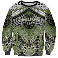 Aotearoa Iwi Whakatohea Personalised Sweatshirt Maori Kowhaiwhai Pattern