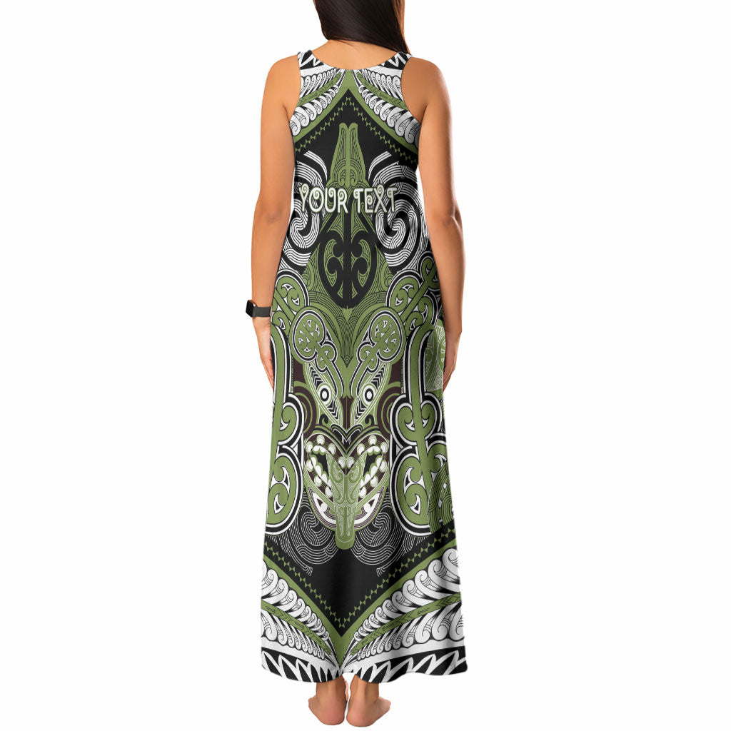 Aotearoa Iwi Whakatohea Personalised Tank Maxi Dress Maori Kowhaiwhai Pattern