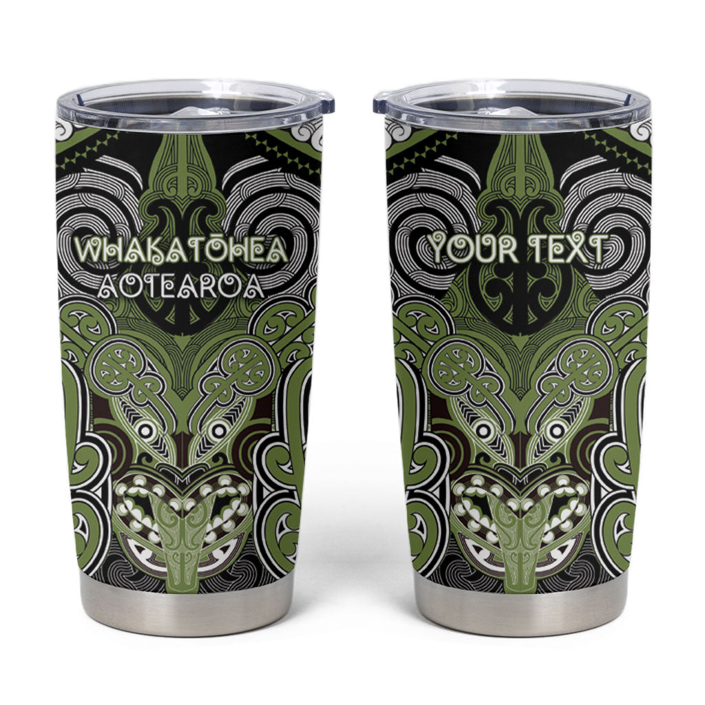 Aotearoa Iwi Whakatohea Personalised Tumbler Cup Maori Kowhaiwhai Pattern