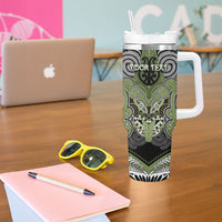 Aotearoa Iwi Whakatohea Personalised Tumbler With Handle Maori Kowhaiwhai Pattern