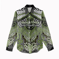 Aotearoa Iwi Whakatohea Personalised Women Casual Shirt Maori Kowhaiwhai Pattern