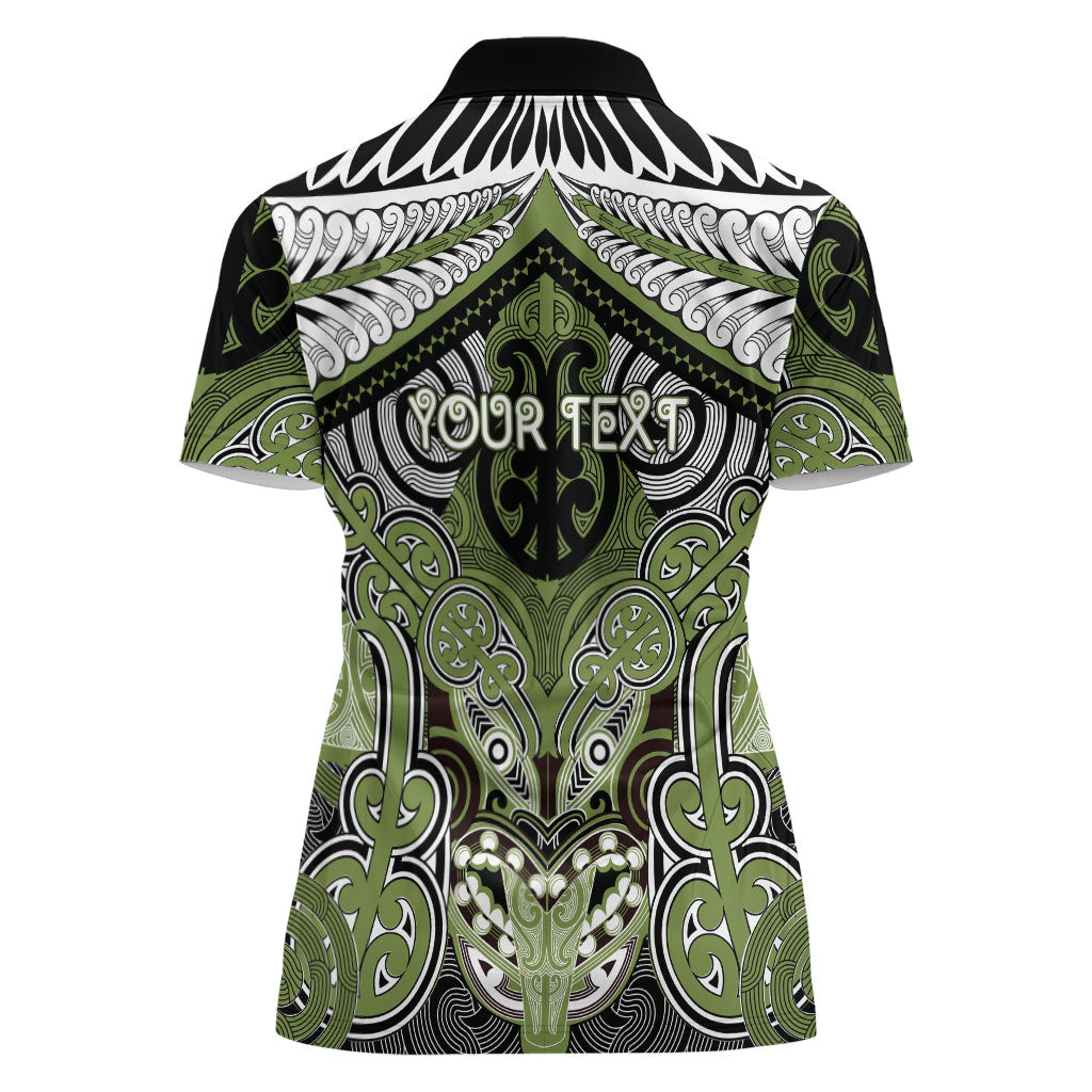 Aotearoa Iwi Whakatohea Personalised Women Polo Shirt Maori Kowhaiwhai Pattern
