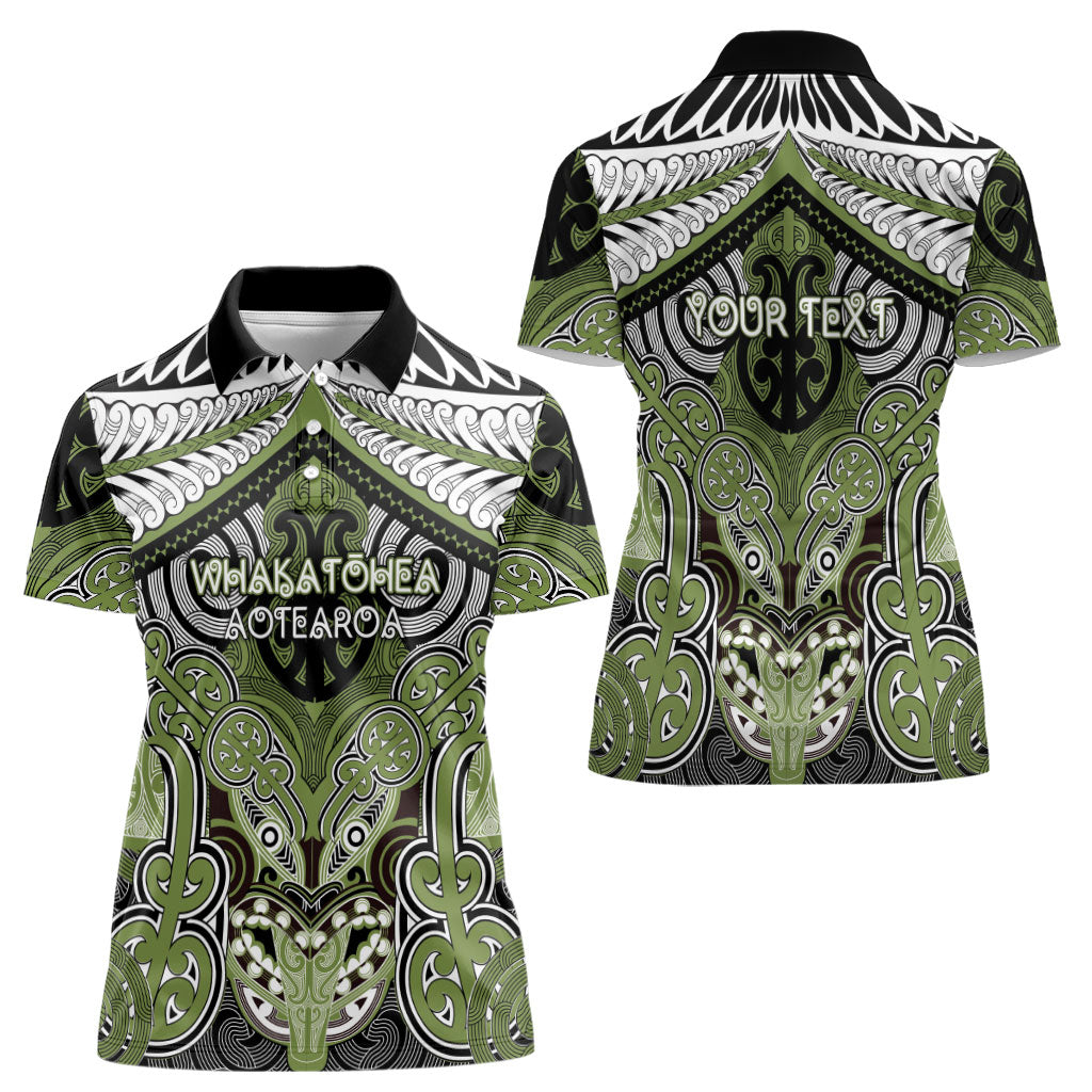Aotearoa Iwi Whakatohea Personalised Women Polo Shirt Maori Kowhaiwhai Pattern