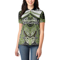 Aotearoa Iwi Whakatohea Personalised Women Polo Shirt Maori Kowhaiwhai Pattern
