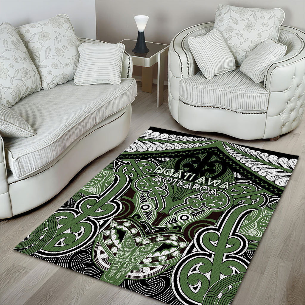 Aotearoa Iwi Ngati Awa Area Rug Maori Kowhaiwhai Pattern