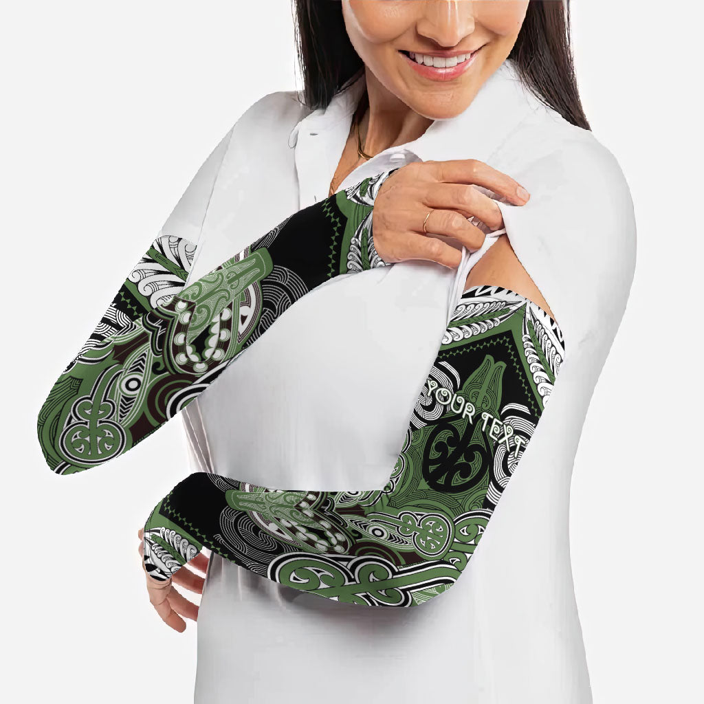 Aotearoa Iwi Ngati Awa Personalised Arm Sleeves Maori Kowhaiwhai Pattern