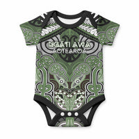 Aotearoa Iwi Ngati Awa Personalised Baby Onesie Maori Kowhaiwhai Pattern