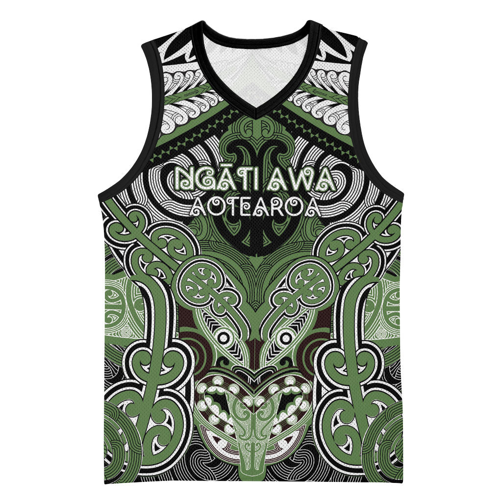 Aotearoa Iwi Ngati Awa Personalised Basketball Jersey Maori Kowhaiwhai Pattern