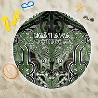 Aotearoa Iwi Ngati Awa Beach Blanket Maori Kowhaiwhai Pattern