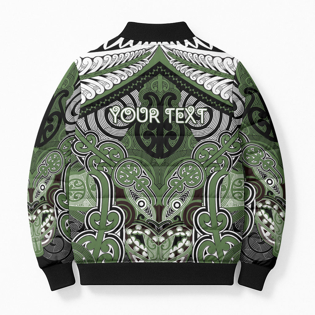 Aotearoa Iwi Ngati Awa Personalised Bomber Puffer Jacket Maori Kowhaiwhai Pattern