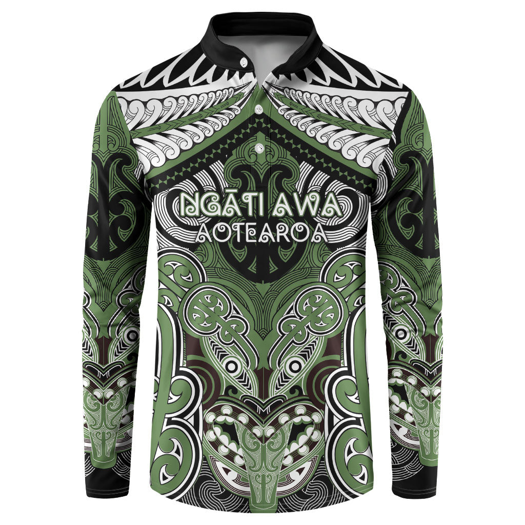 Aotearoa Iwi Ngati Awa Personalised Button Sweatshirt Maori Kowhaiwhai Pattern