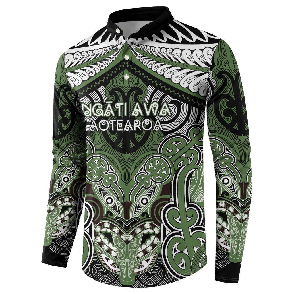 Aotearoa Iwi Ngati Awa Personalised Button Sweatshirt Maori Kowhaiwhai Pattern