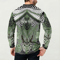 Aotearoa Iwi Ngati Awa Personalised Button Sweatshirt Maori Kowhaiwhai Pattern