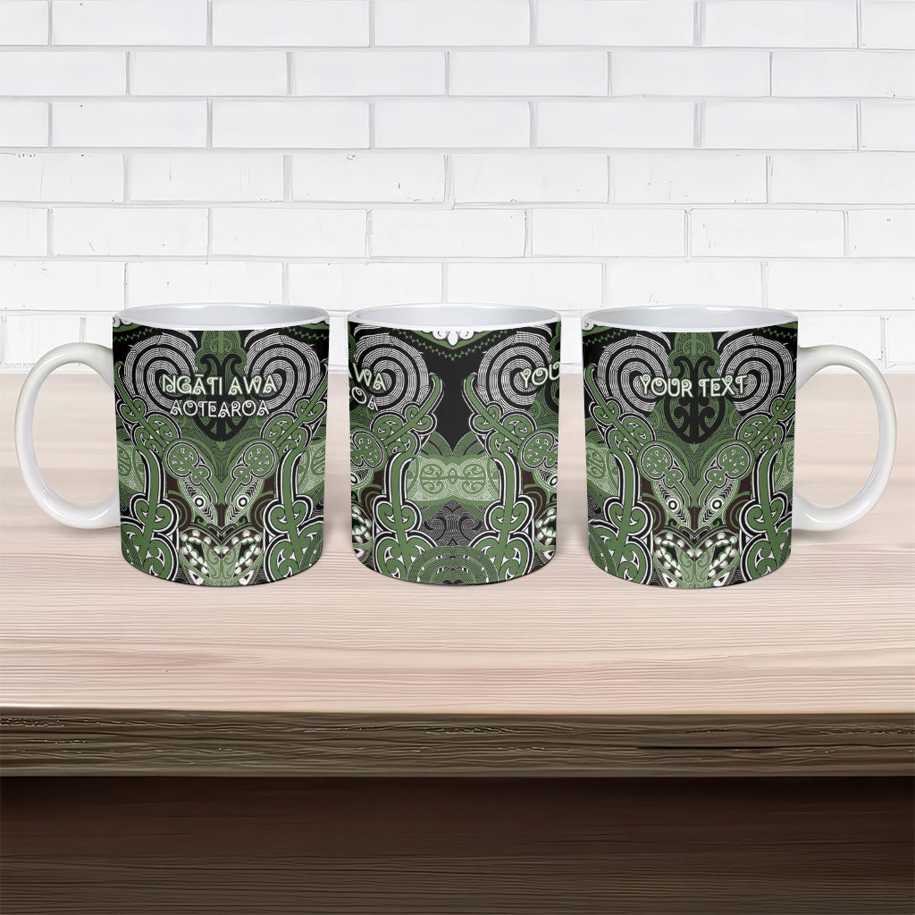 Aotearoa Iwi Ngati Awa Personalised Ceramic Mug Maori Kowhaiwhai Pattern
