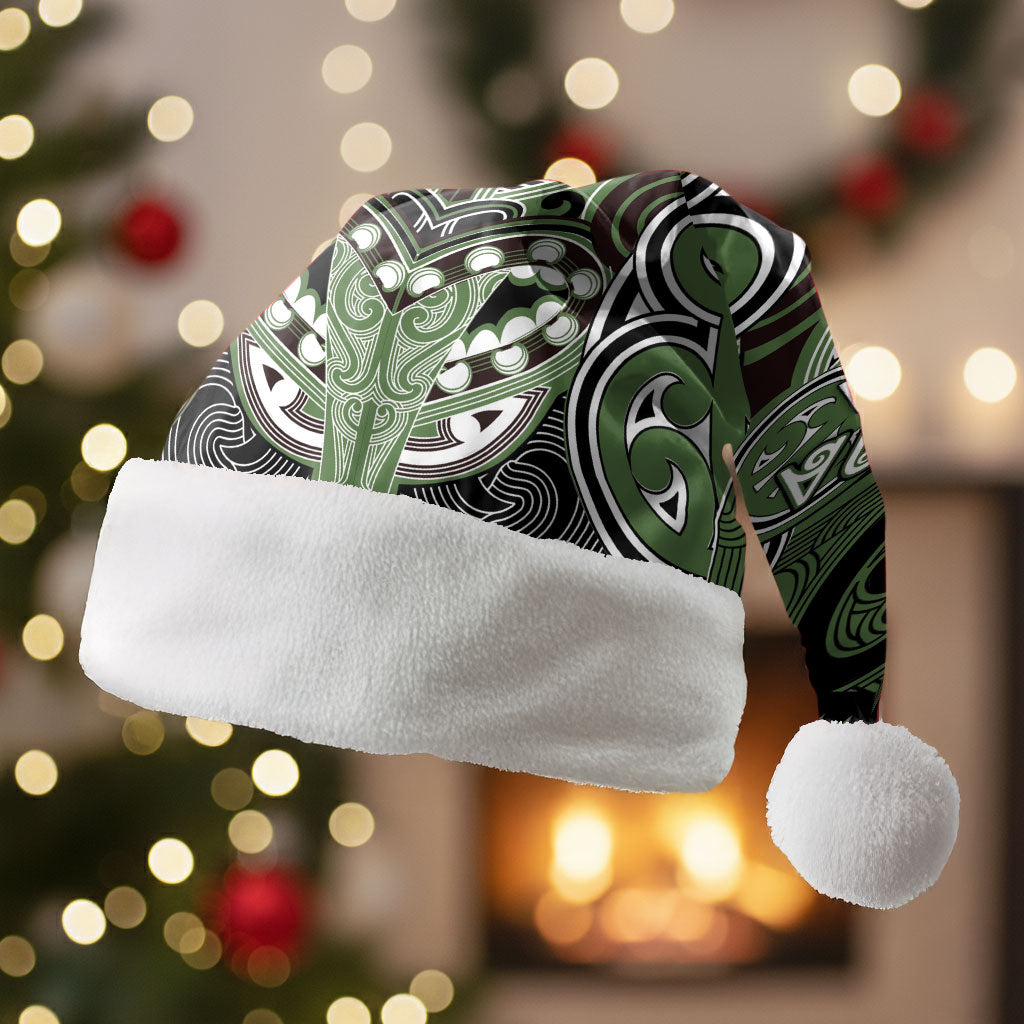 Aotearoa Iwi Ngati Awa Personalised Christmas Santa Hat Maori Kowhaiwhai Pattern