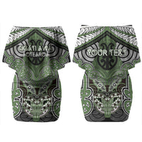 Aotearoa Iwi Ngati Awa Personalised Couples Matching Off Shoulder Short Dress and Long Sleeve Button Shirt Maori Kowhaiwhai Pattern